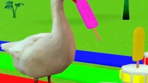 5 Giant Duck Cartoon, Cow, Elephant, Tiger, Dinosaur,