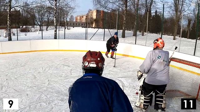 ХОККЕЙ НА УЛИЦЕ - ГОРОД ИЛУКСТА-Нарезка с ХОККЕЙНОЙ тренировки #19 GoPro hockey(любительский хоккей смотреть онлайн
