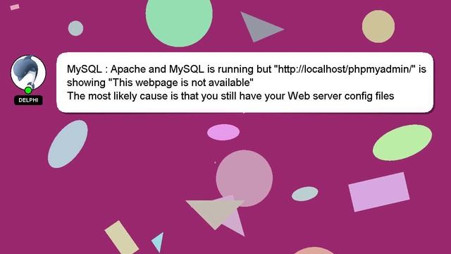 MySQL : Apache and MySQL is running but "http://localhost/phpmyadmin/" is showing "This webpage is смотреть онлайн