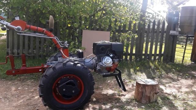 Как обкатать мотоблок Мотор Сич и настроить сцепку для вспашки. смотреть онлайн