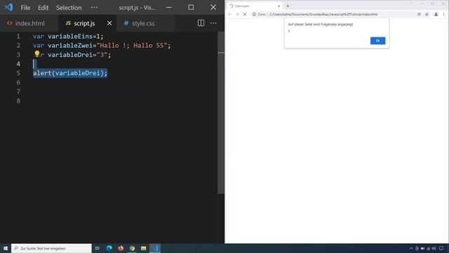 JS Strings und Numbers, JavaScript Tutorial deutsch Teil 3