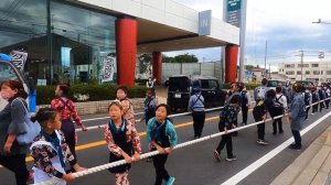 富里市　七栄親子まつり(七栄稲荷神社祭礼)2023-1　"山車の曳き廻し・稲荷神社～幸楽苑富里店"