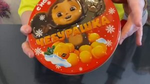 Шкатулка Чебурашка - сладкий новогодний подарок в жестяной упаковке