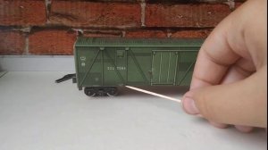 Крытый вагон 11-066 1/87 УМБУМ (Умная Бумага)