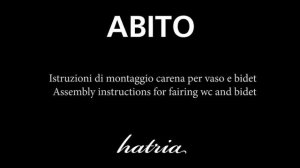 Hatria Abito монтаж унитаза и биде