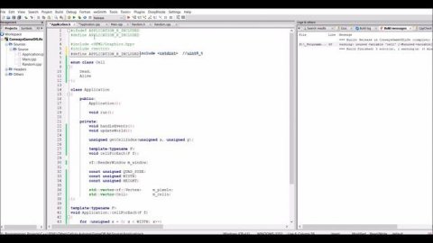 Coding "Conway's Game of Life" Cellular Automaton in C++/ SFML