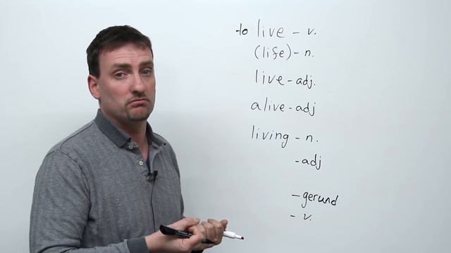 Vocabulary - LIVE, LIFE, ALIVE, LIVING смотреть онлайн