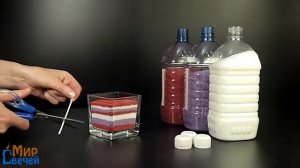 Цветной насыпной воск - делаем свечу