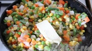 Рецепт риса с замороженными овощами