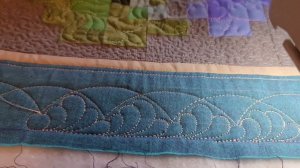 стёжка бордюра перьями