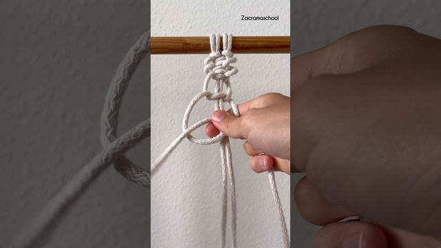 Спираль из одинарных узлов с пико #макраме #урокимакраме #diy #macrame