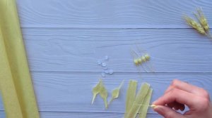 Колоски  из гофрированной  бумаги