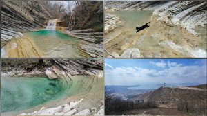 Безумный кот путешественник на водопадах реки Куаго и прогулка на крест Геленджик 8,03,2024 г.