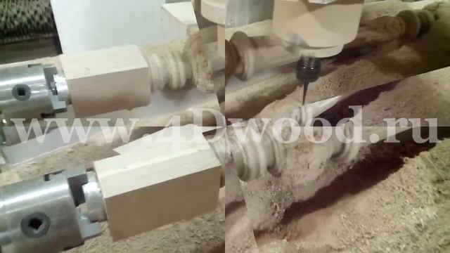 ЧПУ 3D фрезеровка резной мебельной ножки из дуба смотреть онлайн