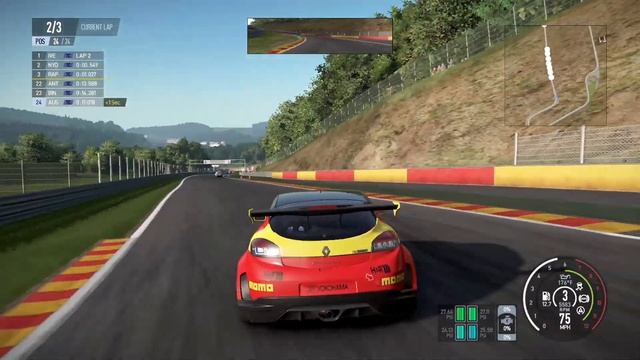 Project Cars 2 Renault Megane R.S. SMS-R Touring Car Racing Around Circuit de Spa Francorchamps смотреть онлайн