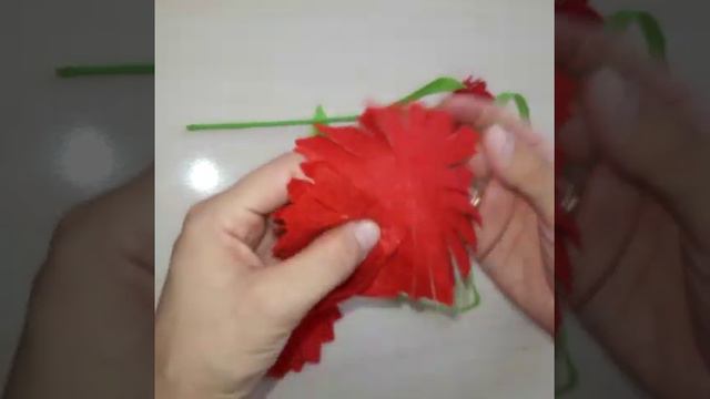 Гвоздика из фетра своими руками. Қалампыр. Фетрдан гүл жасау смотреть онлайн
