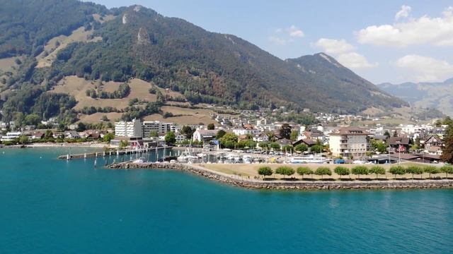 Switzerland Brunnen Lake Lucerne 4K - AMAZING PLACE смотреть онлайн