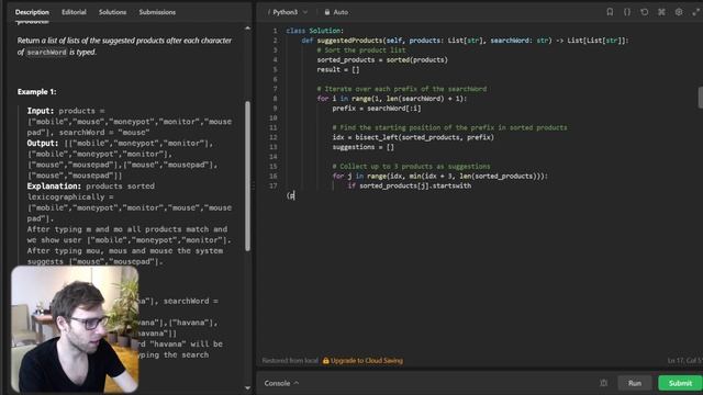 Master Binary Search with LeetCode 1268 'Search Suggestions System'! ? | Python Tutorial смотреть онлайн