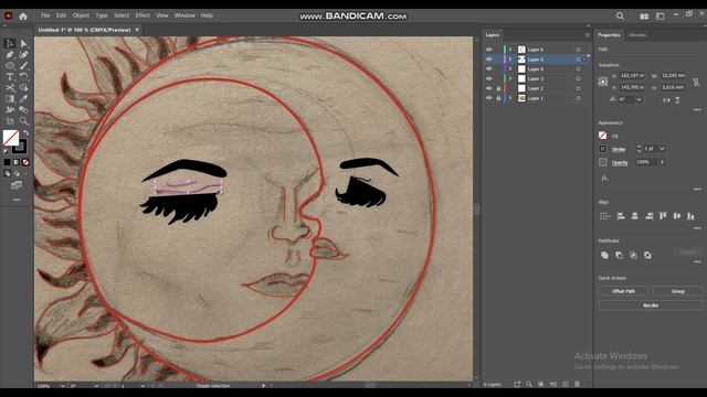 Sketch to Vector pen tool in Adobe Illustrator