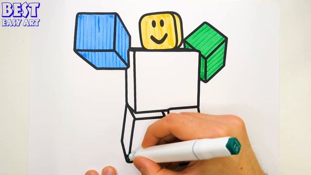 Roblox Noob Fight Render Drawing, Painting & Coloring For Kids and Toddlers_ Child Art смотреть онлайн