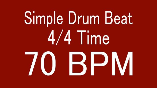 70 BPM 4/4 TIME SIMPLE STRAIGHT DRUM BEAT FOR TRAINING MUSICAL INSTRUMENT / 楽器練習用ドラム смотреть онлайн