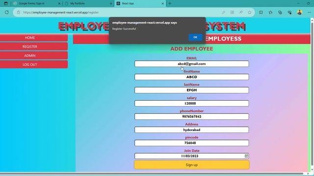 EMPLOYEE MANAGEMENT SYSTEM(A BEGINER FRIENDLY PROJECT) REACT JS AND SPRING BOOT PROJECT