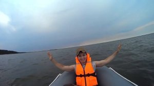 Лодка Гладиатор 330 нд.нд. с надувным дном Мотор 8 сил Джонсон