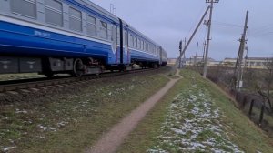 Дизель-поезд ДР1А-145 близ станции Лида.
