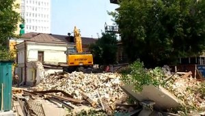 Снос здания усадьбы купцов Ижболдиных  2012 г.