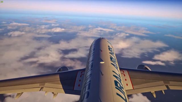 Уральские Авиалинии Москва - Екатеринбург A319 VATSIM