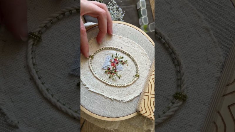 #embroidery #вышивка #embroiderytutorial #handmade #diy #beads #beadsembroidery #beadsjewellery #art