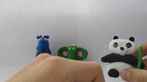 1 Часть поделок из лёгкого пластилина.Объёмные животные.