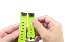 Original Garmin QuickFit 22 Watch band yellow silicone Unboxing HD (010-12863-04)