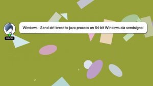 Windows : Send ctrl-break to java process on 64-bit Windows ala sendsignal on 32-bit