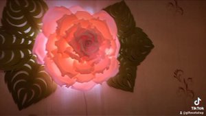 РОЗА из изолона. Настенный ночник бра.