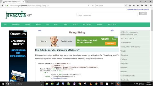 How do I write a new line character to a file in Java?
| javapedia.net смотреть онлайн