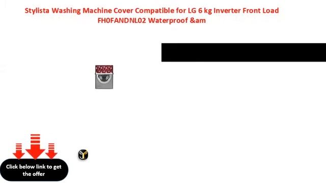 Stylista Washing Machine Cover Compatible for LG 6 kg Inverter Front Load FH0FANDNL02 Waterproof a