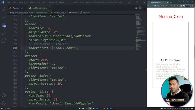 CSS in React Native | Text Style Props in React Native in Hindi #18