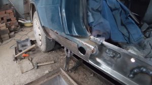 ОКА замена порога  , убираем  ржавчину с крышки багажника