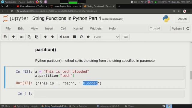 #30 Functions In String With Examples In Python | lstrip() , join() , partition() , replace()