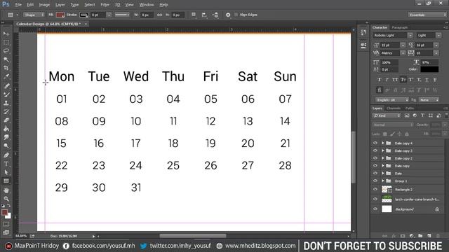 Calendar Design 2022 | How to Create a Desk Calendar in Photoshop Tutorial | #MH смотреть онлайн
