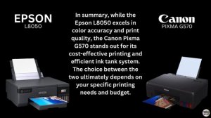 Epson L8050 vs Canon Pixma G570 Photo Printers