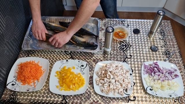 СКУМБРИЯ     ПО-ЦАРСКИ ! В ДУХОВКЕ ! ENG , DE    SUB.