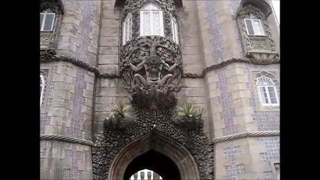 Palais de Pena Sintra with all its towers, colours, gates, terraces, corridores and castles walls смотреть онлайн