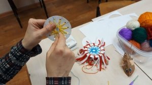 Звезда своими руками - поделка из картона и ниток к Дню весеннего равноденствия