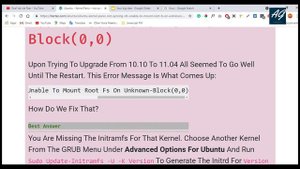 Ubuntu – Kernel Panic – Not Syncing: VFS: Unable To Mount Root Fs On Unknown-Block(0,0)