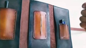 Кисет для табака. Ручная работа. Натуральная кожа.