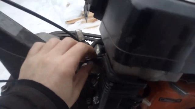 Бензиновый мотоблок Carver МТ- 650. Установка рычага регулировки дроссельной заслонки. смотреть онлайн