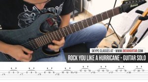 Rock You Like A Hurricane - Guitar Solo - Scorpions - with TAB