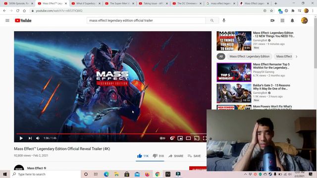 Mass Effect Legendary Edition reveal trailer reaction смотреть онлайн